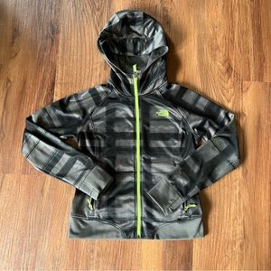 Women's THE NORTH FACE Charcoal Green Full Zip Hooded Sweatshirt Jacket M Hoodie